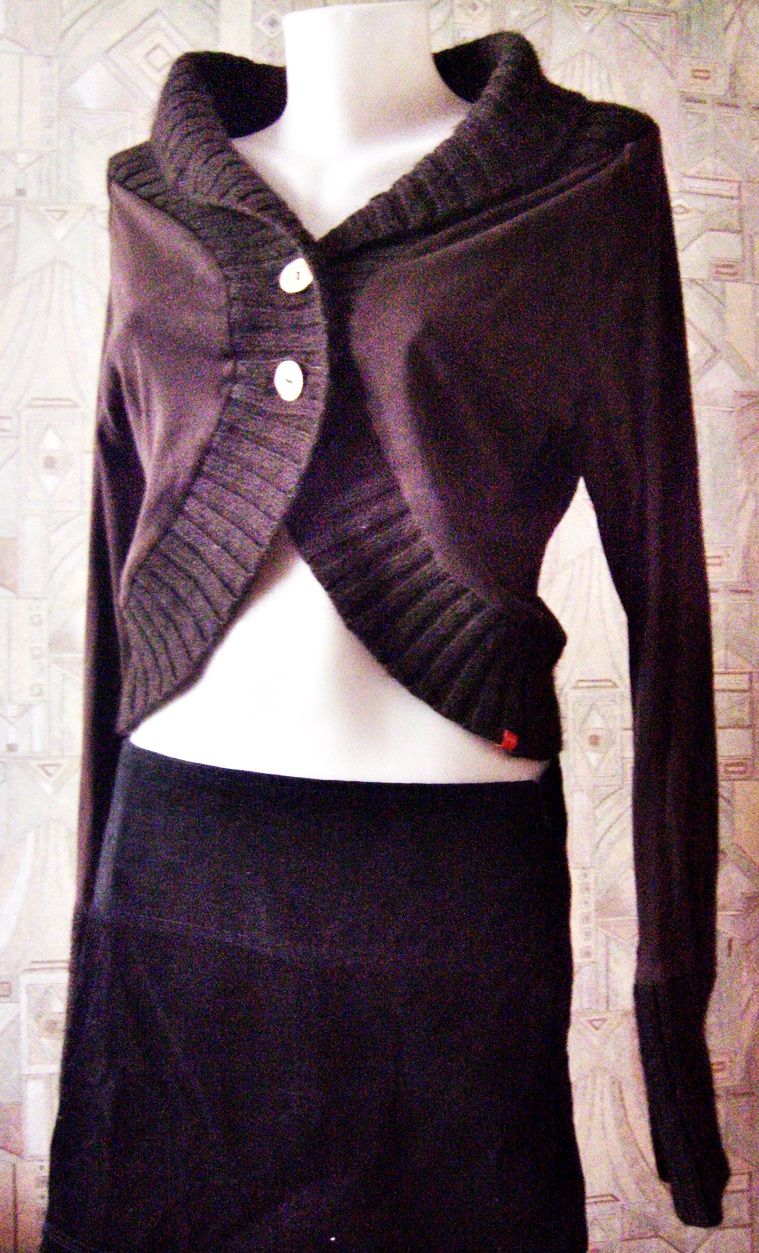 bolero maro bumbac si lana