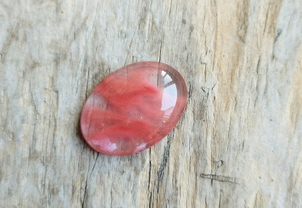 Cabochon cuart cherry, 30x22 mm