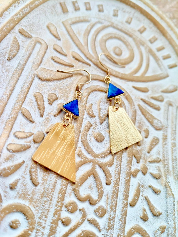 Cercei vintage lapis lazuli