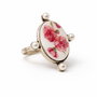 Inel "Pearl Sakura" din fragment de portelan Limoges, perle Seashell si argint