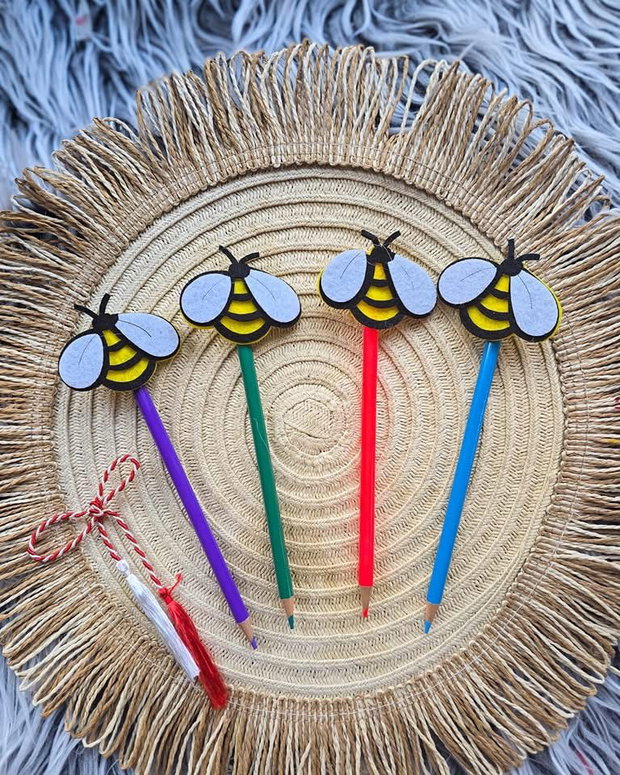 Martisor creion(Buburuza,fluture,trifoi,soare,Floarea soarelui)