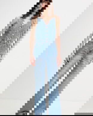 Levi's salopetă jeans DNM VEST WIDELG