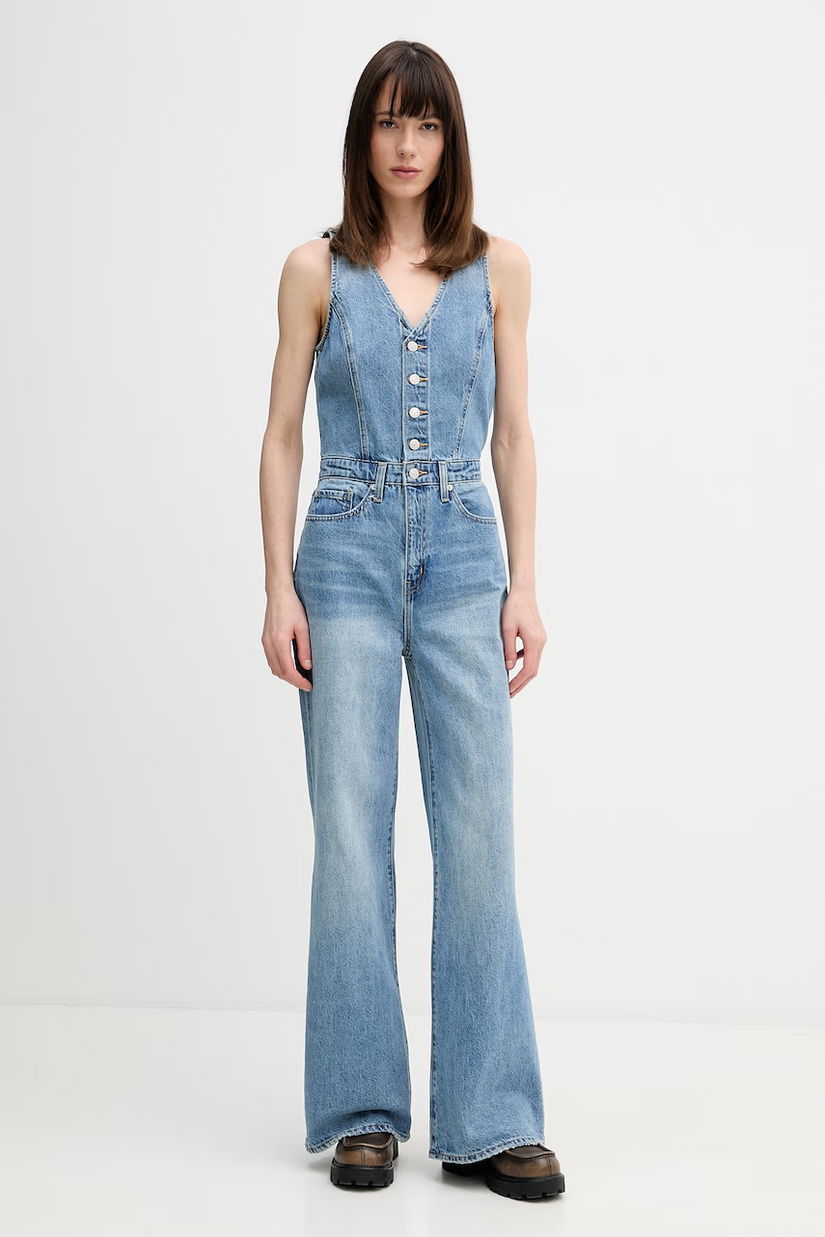 Levi's salopetă jeans DNM VEST WIDELG