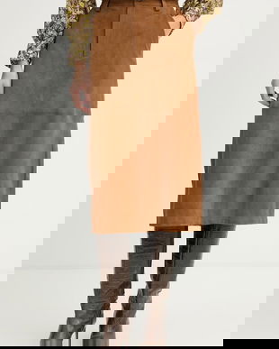 Marella fustă din piele întoarsă ZEUS