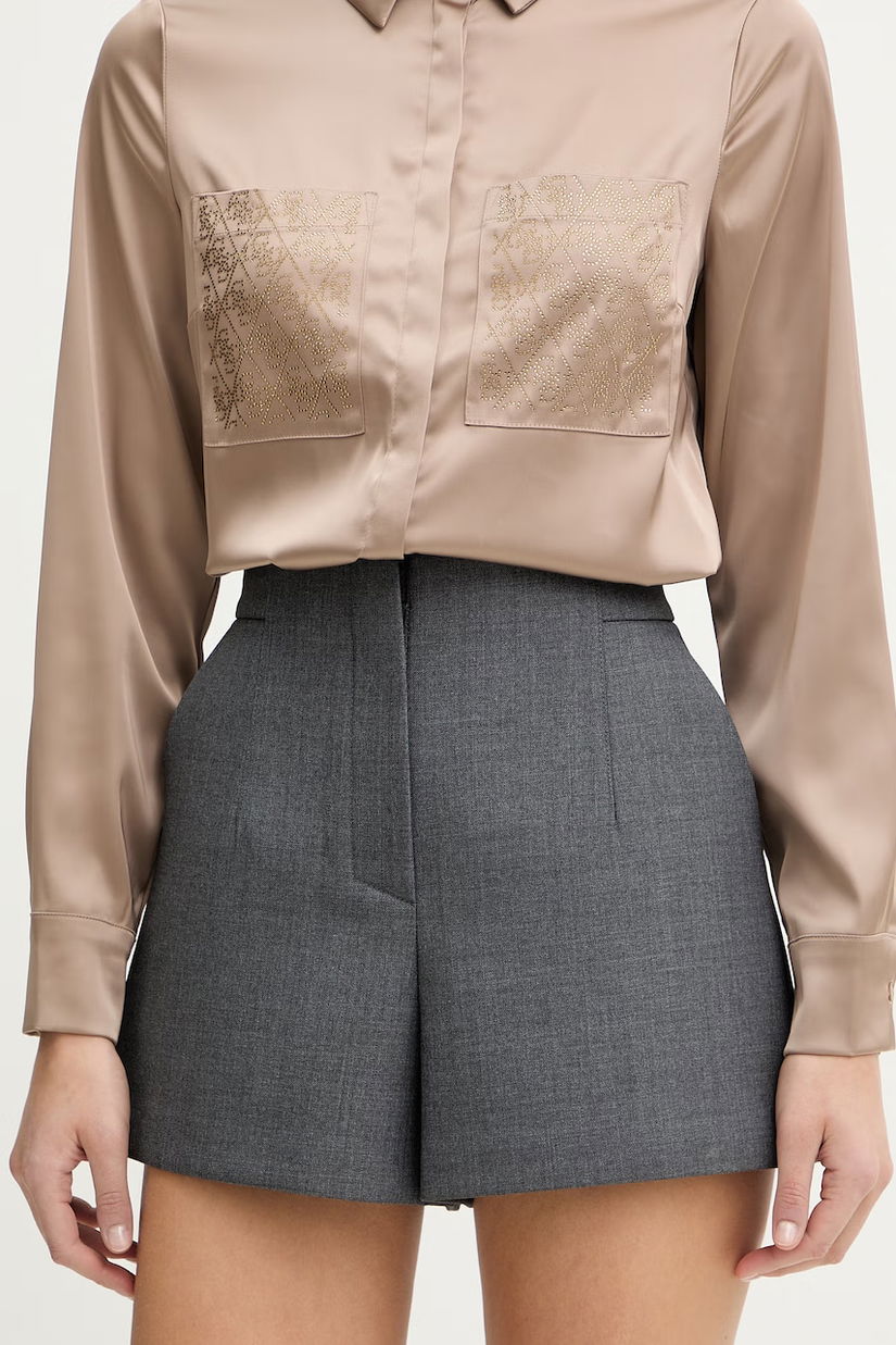 MAX&Co. pantaloni scurți cu lână MCOABETONE