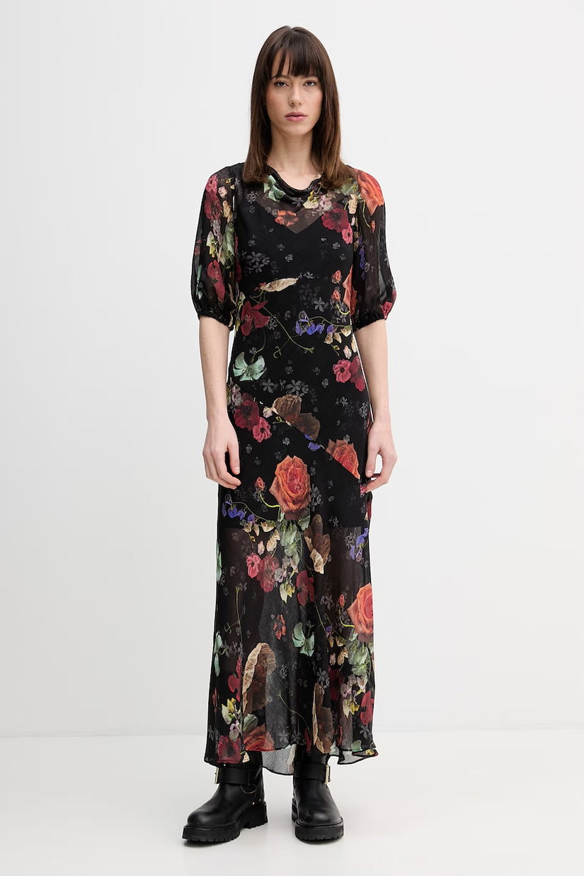 AllSaints rochie din mătase TIWA