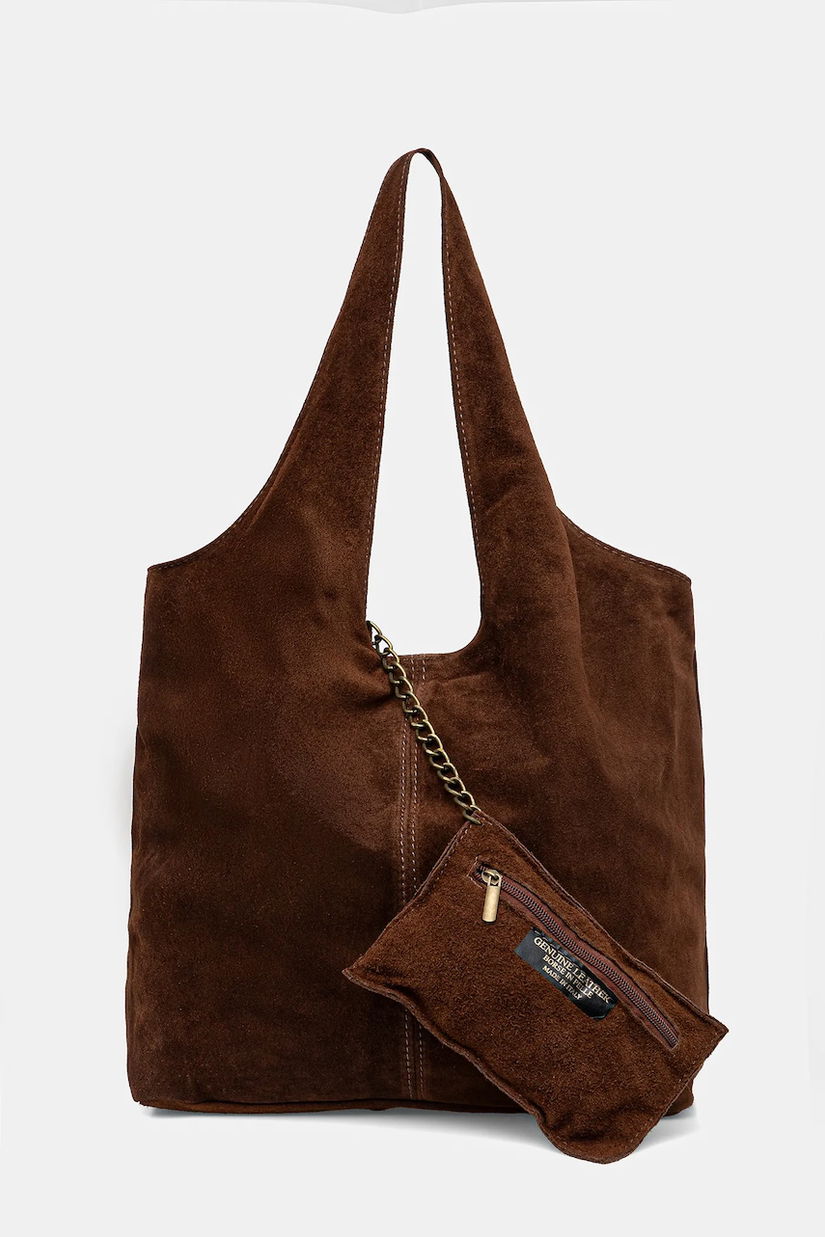 Answear.LAB geanta de mana din piele intoarsa