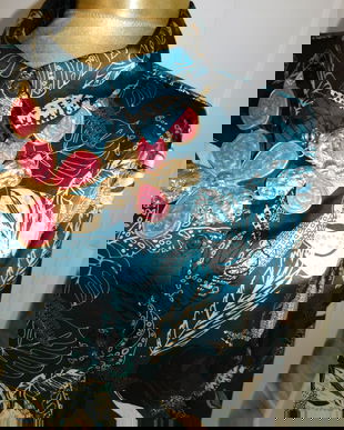 Rochie vintage  Steilmann,  neutilizata masura  48 - 50 , matase  saten , superba