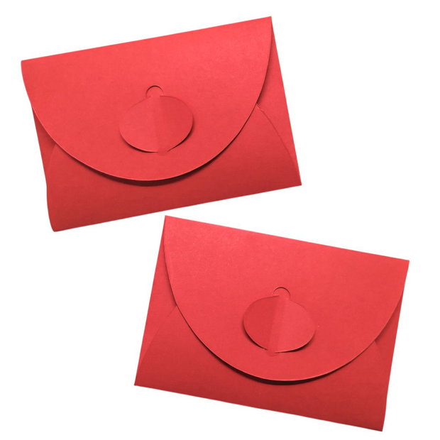 Plicuri Martisor Rosii din Carton Set 50 Buc 10.5 x 7.5 cm