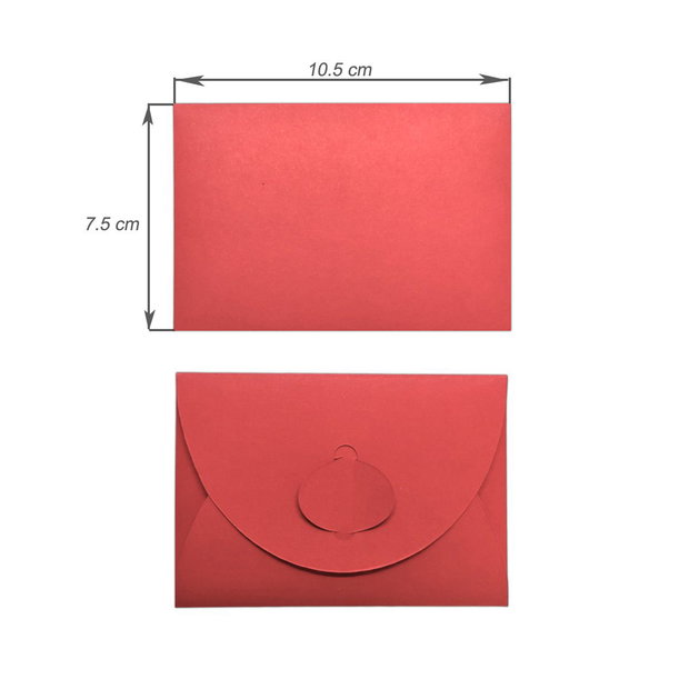 Plicuri Martisor Rosii din Carton Set 50 Buc 10.5 x 7.5 cm