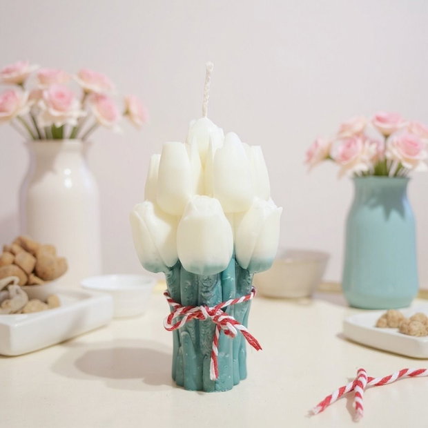 Blanc lumanare parfumata premium MARTISOR ambalaj cadou aroma fina inspiratie frantuzeasca