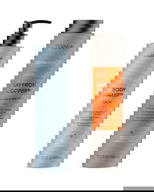 Set pentru volum si culoare Lakme Saffron Copper Shampoo 300ml + Body Maker Balm 300ml