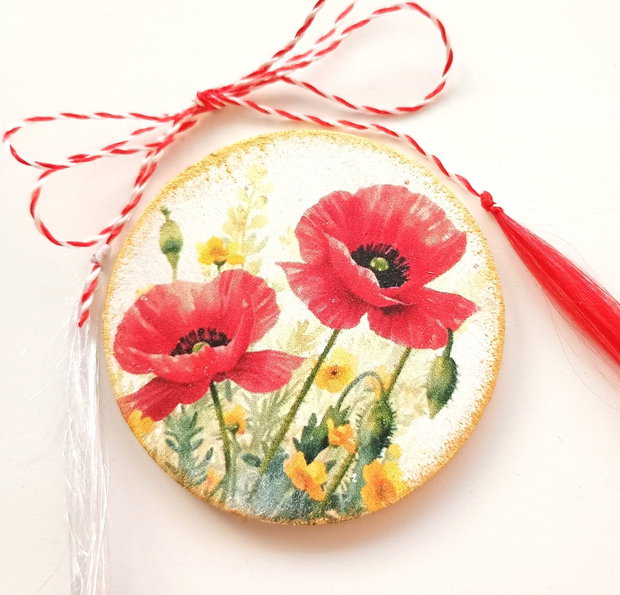 Mărțișoare handmade cu maci