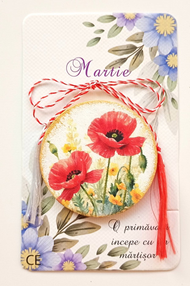 Mărțișoare handmade cu maci