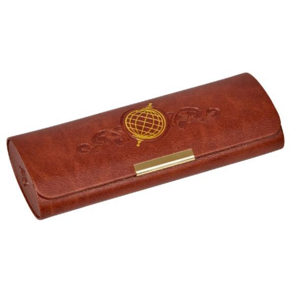 Toc | Etui pentru ochelari, maro imprimeu si inchidere magnetica aurie, &bdquo;Sherlock Holmes&bdquo;, mărime 16 x 6 x 3,5 cm, Die Spiegelburg