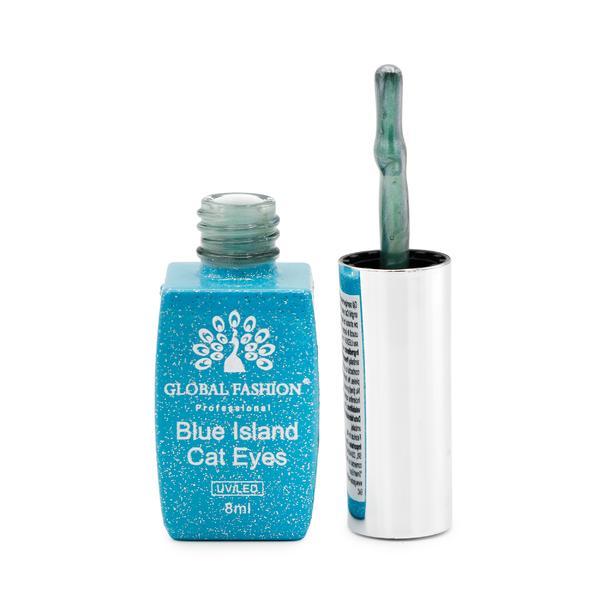 Ojă semipermanenta ochi de pisică, Blue Island 8 ml, 01