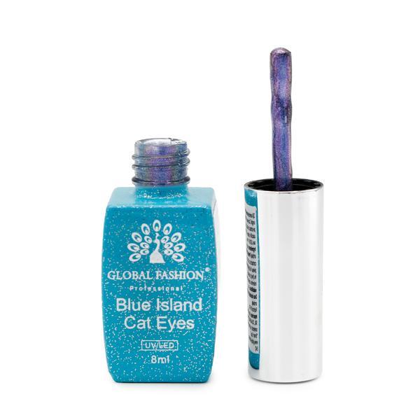 Ojă semipermanenta ochi de pisică, Blue Island 8 ml, 08