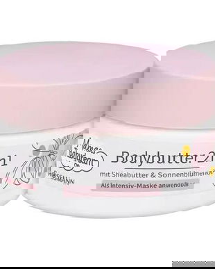 Unt de corp 2 in 1, pentru gravide, folosit și ca mască intensivă, cu unt de shea și ulei de floarea soarelui, Mamas Babydream, 200 ml