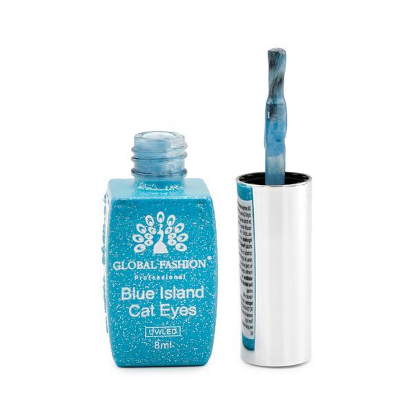 Ojă semipermanenta ochi de pisică, Blue Island 8 ml, 03