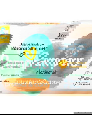 Pachet Servetele Umede pentru Bebelusi - Pampers Harmonie Protect&amp;Care Calendula, 3 x 44 buc