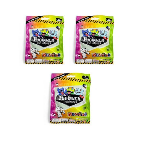 Set 3 Plicuri Fuggler – Figurină Pufoasă Surpriză 10 cm + Cartonaș Colecționabil