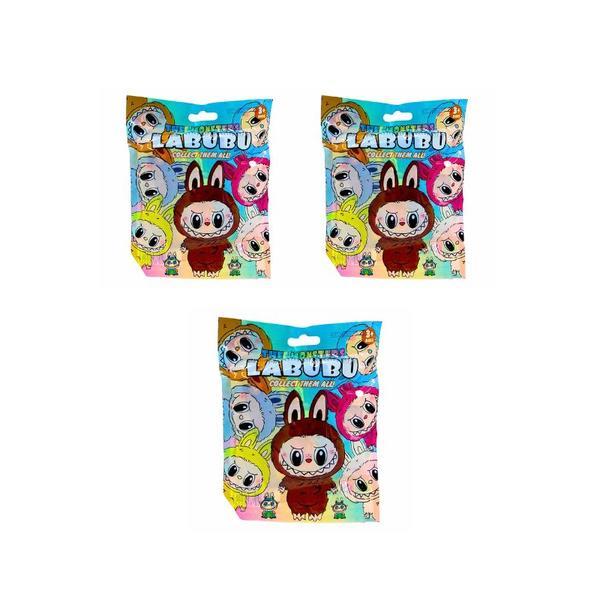Set 3 Plicuri Labubu The Monsters – Figurină Surpriză 5 cm + Cartonaș Colecționabil