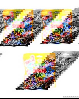 Set 3 Plicuri Stars 999 Vol. 2 &ndash; Figurină Surpriză 7 cm + Cartonaș Colecționabil