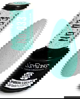 Lac de unghii La Rosa Profesionales Creme hybrid gel 033 sandy mint, 9 ml