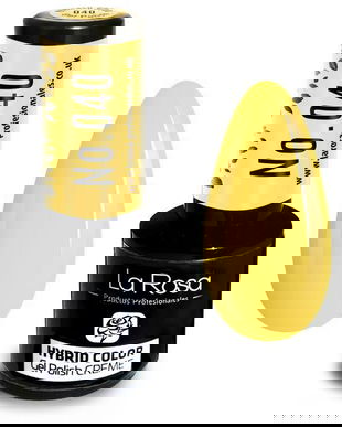 Lac de unghii La Rosa Profesionales Crema hybrid gel 040 yellow, 9 ml