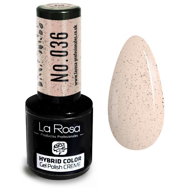 Lac de unghii La Rosa Profesionales Creme hybrid gel 036 sandy beige, 9 ml