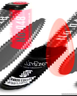 Lac de unghii La Rosa Profesionales Creme hybrid gel 048 ruby, 9 ml