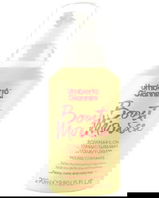 Spuma Fortifianta pentru Styling cu Ulei de Rozmarin pentru Parul Cret - Umberto Giannini Strong Curls Boost Mousse, 290 ml