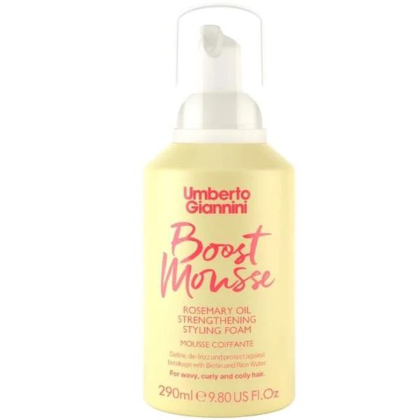 Spuma Fortifianta pentru Styling cu Ulei de Rozmarin pentru Parul Cret - Umberto Giannini Strong Curls Boost Mousse, 290 ml