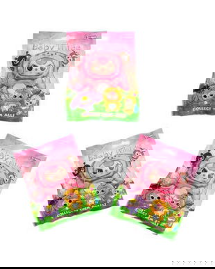 Set 3 plicuri Baby Three &ndash; Figurină surpriză 6 cm + cartonaș colecționabil