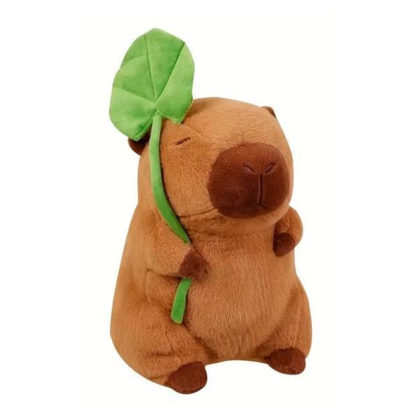 Jucărie de Pluș Capybara cu Frunză, 30 cm, Maro