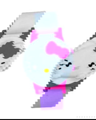 Ceas Digital Copii cu Capac &ndash; Hello Kitty, Display Led, Brățară Silicon