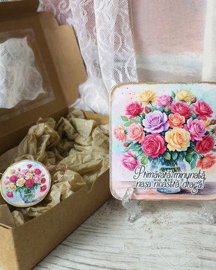 Set cadou martisor pentru nasa, mama, fina
