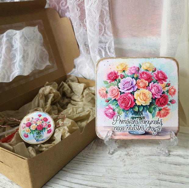 Set cadou martisor pentru nasa, mama, fina