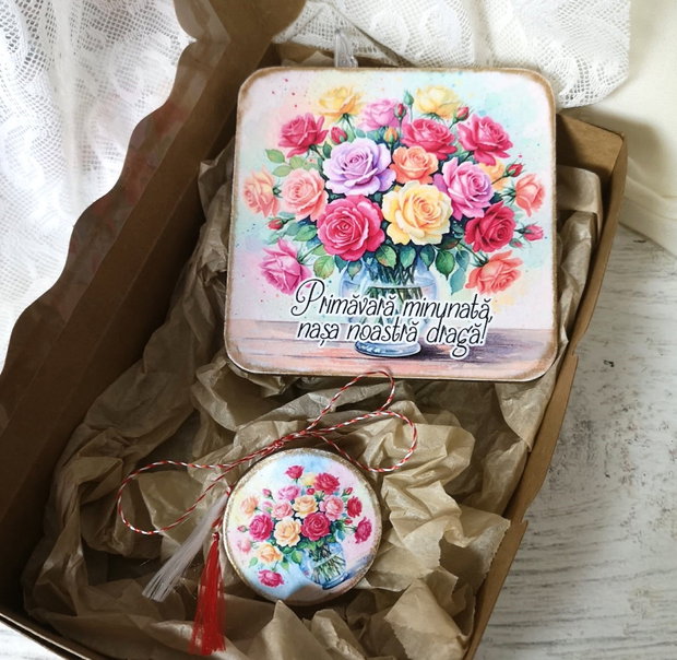 Set cadou martisor pentru nasa, mama, fina