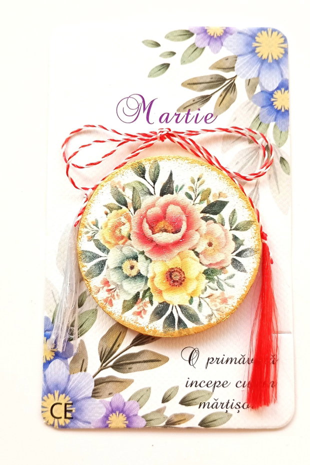 Mărțișoare flori pastelate