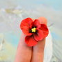 Lalea rosie - Brosa martisor