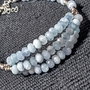 Bratara argint acvamarin boho chic trendy - Transport gratuit