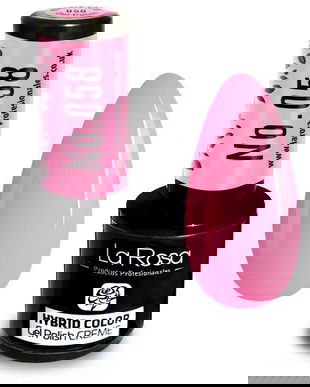 Lac de unghii La Rosa Profesionales Creme hybrid gel 058 baby pink, 9 ml