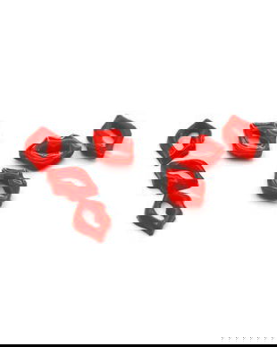 Figurine 3D volumetrice pentru manichiură, set, buze roșii, D19