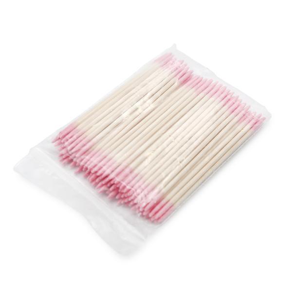 Bețe subțiri din lemn cu vată, 100 buc