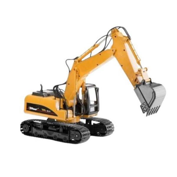 Excavator Metalic Jucărie, Rotire 360, Braț Mobil, Șenile Funcționale, Model Realist pentru Copii