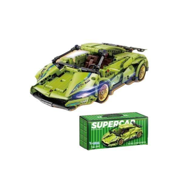Set Construcție Mașină Sport Supercar Verde