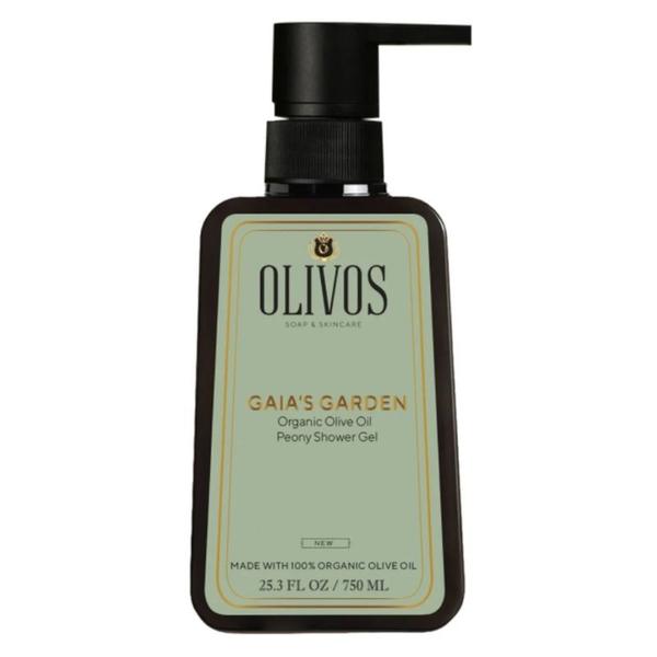 Gel de Dus cu Ulei de Masline si Parfum de Bujor - Olivos Gaia's Garden Shower Gel, 750 ml