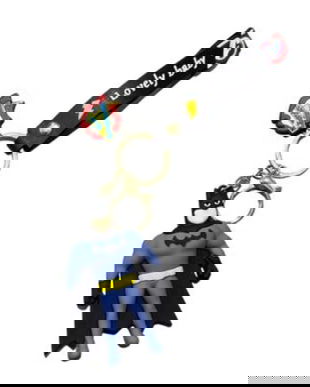 Breloc Supererou Batman Style, 7 cm, Figurina PVC 3D + Curea Silicon