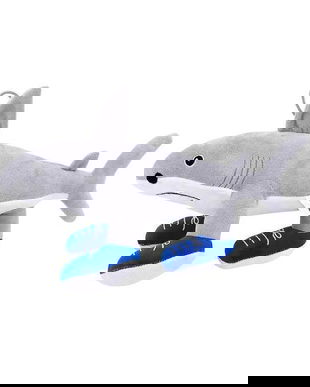 Jucărie pluș moale Brainrot Italian, model rechin cu picioare Tralalero Tralala , 35cm